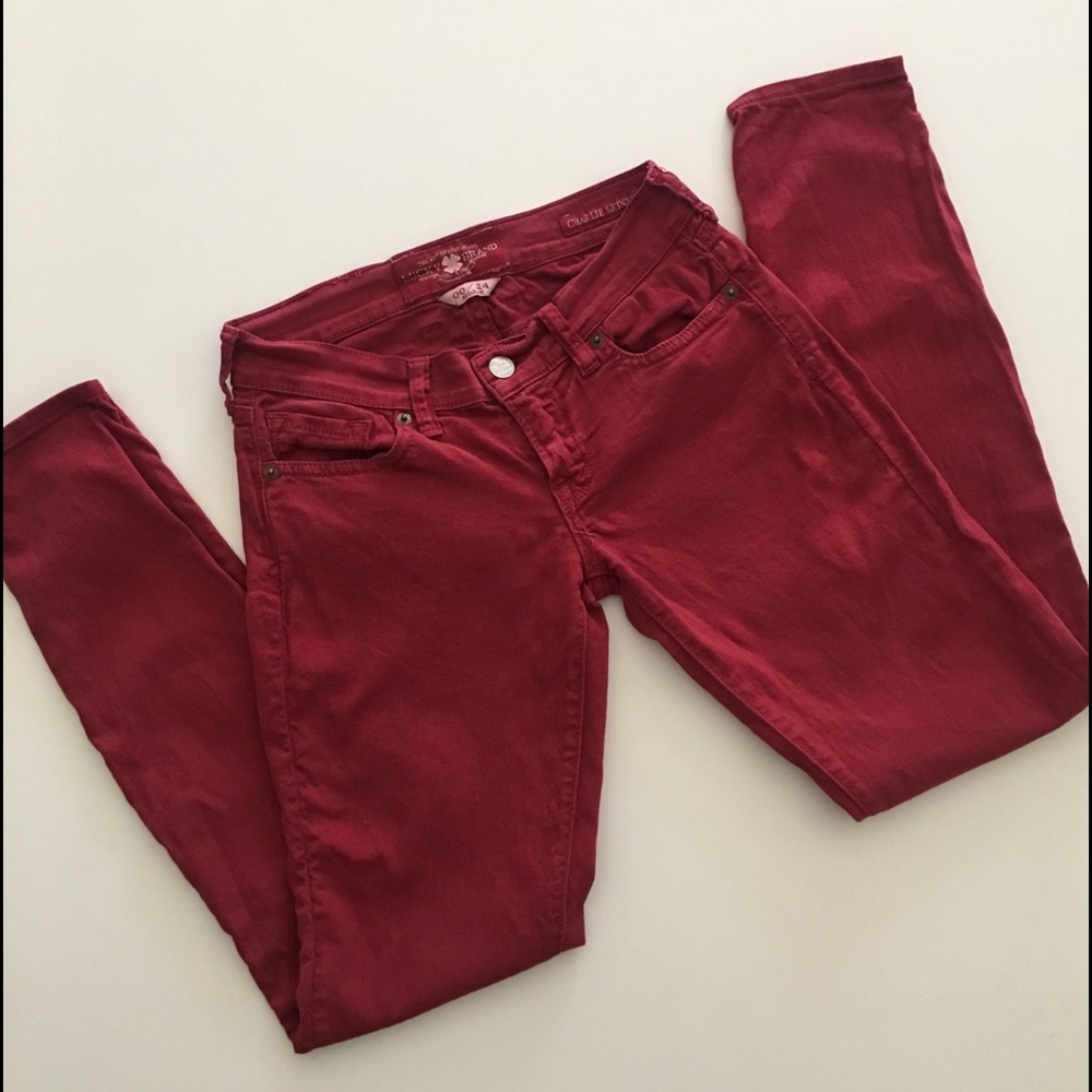 Lucky Brand Charlie Skinny jeans Red 00/24